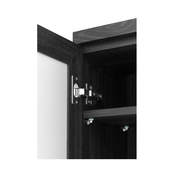 Dulap de baie din lemn de stejar Wireworks Mezza, negru-image-4