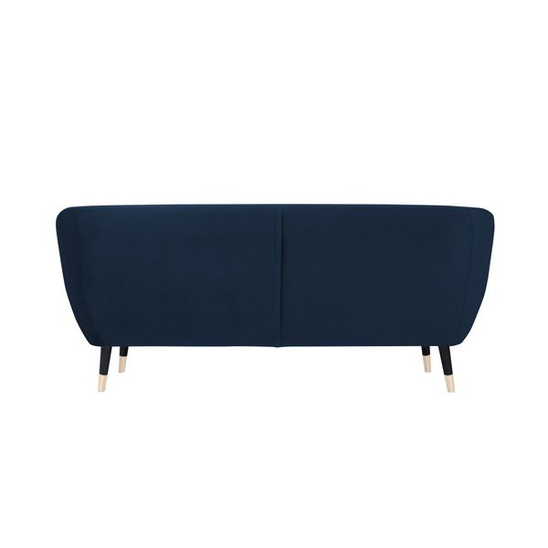 Canapea Mazzini Sofas BENITO cu picioare negre, albastru închis, 188 cm-image-4