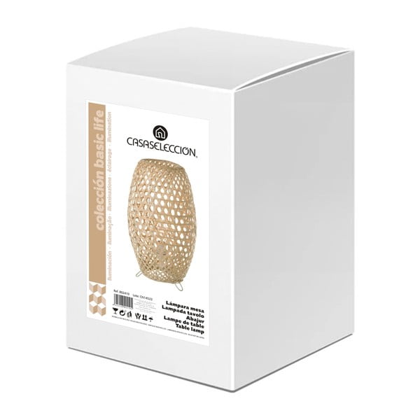 Veioză cu abajur din bambus (înălțime 36 cm) Natural Way – Casa Selección-image-3