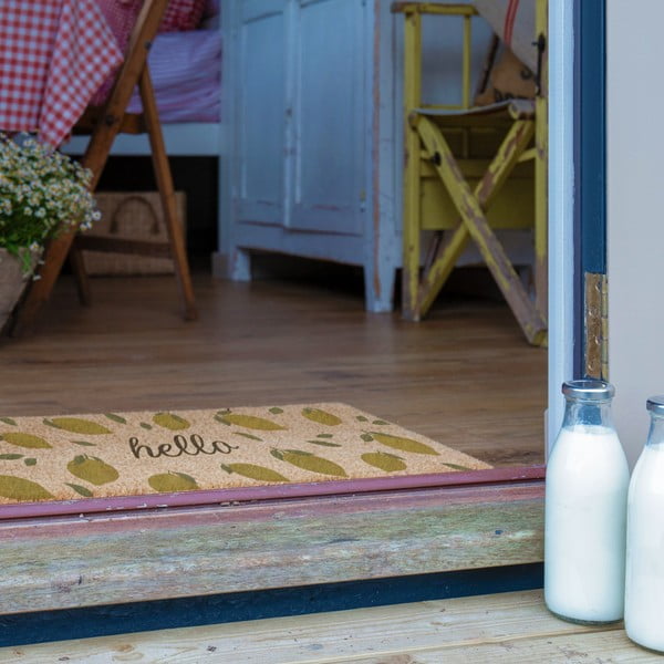 Covoraș de intrare din fibre de nucă de cocos 40x120 cm Hello Lemons – Artsy Doormats-image-2