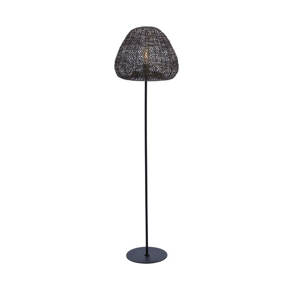 Lampadar negru mat/în culoarea bronzului cu abajur din metal (înălțime 162 cm) Finou – Light & Living