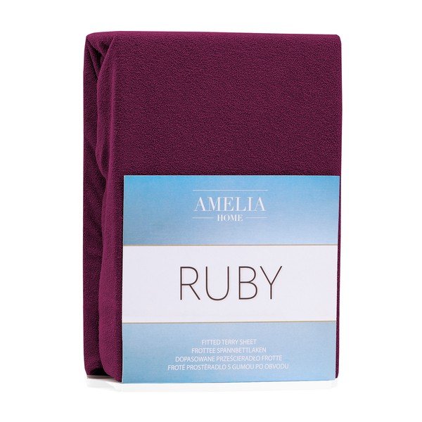 Cearceaf elastic AmeliaHome Ruby, 200 x 120-140 cm, violet-image-1