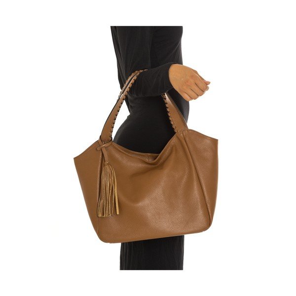 Geantă din piele Isabella Rhea no. 1187, maro cognac-image-1