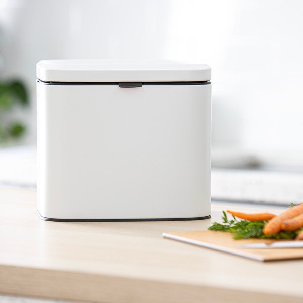 Recipient pentru deșeuri compostabile alb 4 l Essentials – Ladelle-image-3