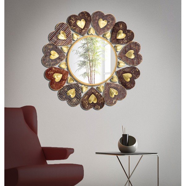 Oglindă de perete Mauro Ferretti Cuori, ø 61 cm-image-1