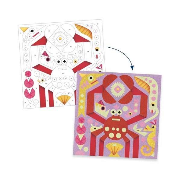 Carte de colorat din nisip luminos Djeco Sub apă-image-2