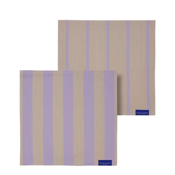 Șervețele 2 buc. din material textil Stripes – Mette Ditmer Denmark