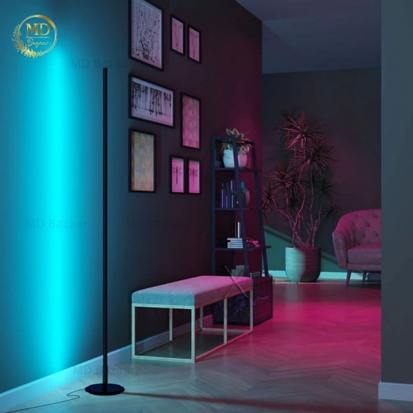 Lampadar negru LED cu control prin telecomandă/cu intensitate reglabilă (înălțime 120 cm) – Squid Lighting-image-4