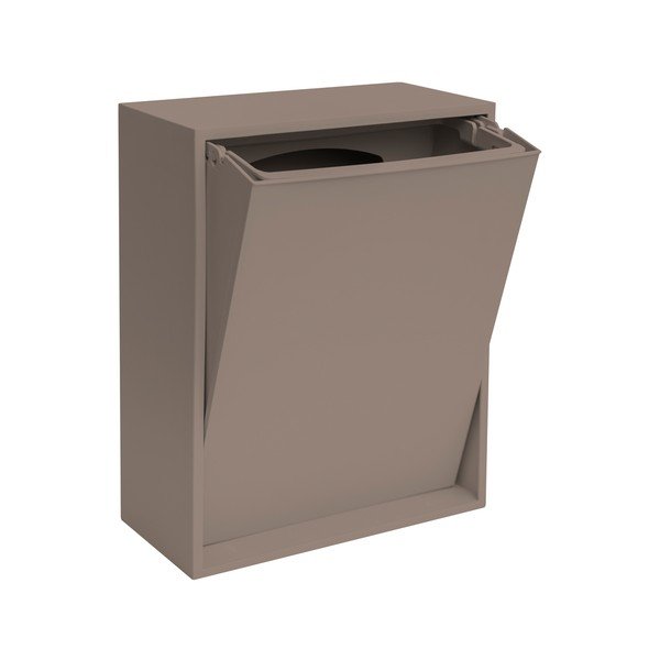 Coș de gunoi maro deschis pentru reciclare/de montat pe perete din plastic reciclat Recycling Box – ReCollector