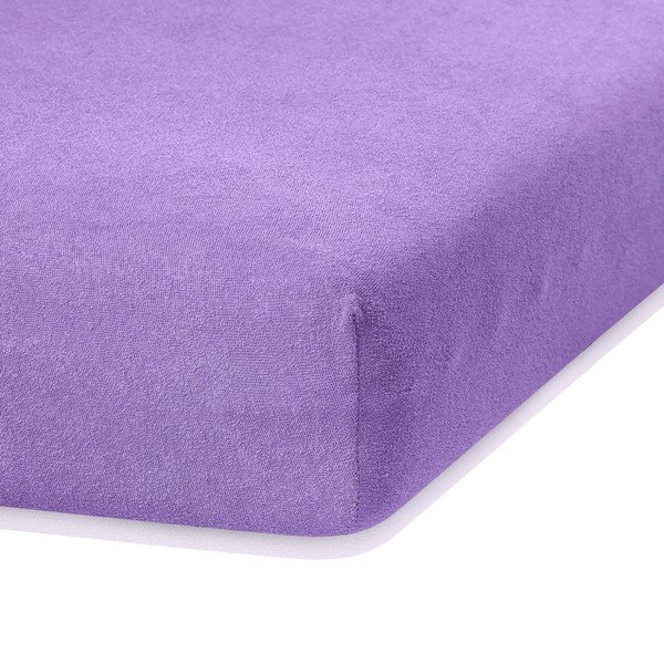 Cearșaf elastic pentru pat dublu AmeliaHome Ruby Purple, 220-240 x 220 cm, violet-image-1
