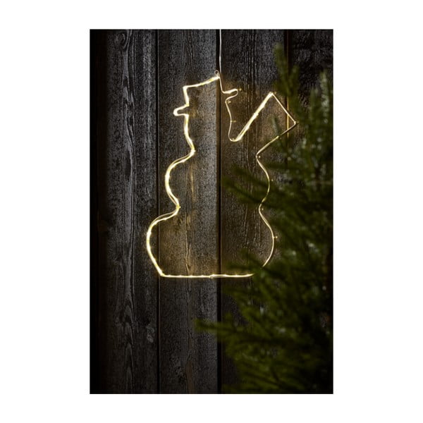 Decorațiune suspendată luminoasă cu LED Star Trading Lumiwall Snowman, înălțime 50 cm-image-1