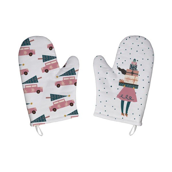 Mănuși de bucătărie cu model de Crăciun 2 buc.  – Butter Kings