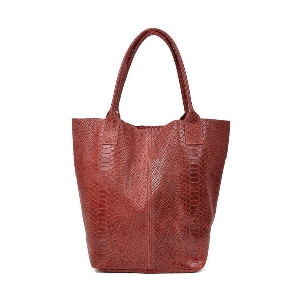 Geantă shopper din piele Renata Corsi Lola, roșu-image-1