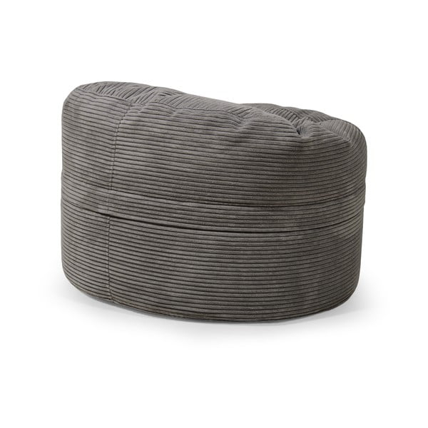 Fotoliu puf pentru copii crem cu tapițerie din catifea reiată Roll 80 – SLOWDOWN-image-3