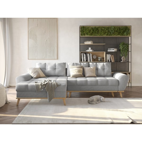 Colțar gri deschis extensibil (cu colț pe partea stângă ) Balitco – Ropez-image-1