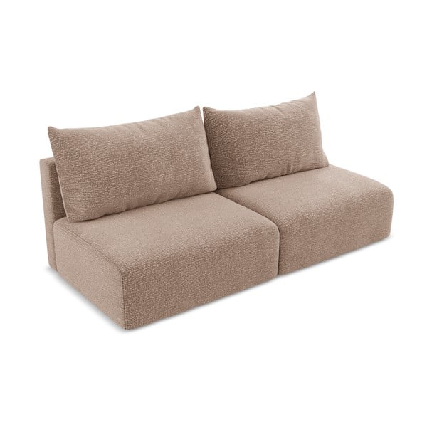 Canapea maro deschis extensibilă/cu spațiu de depozitare 216 cm Kalena – Makamii-image-2