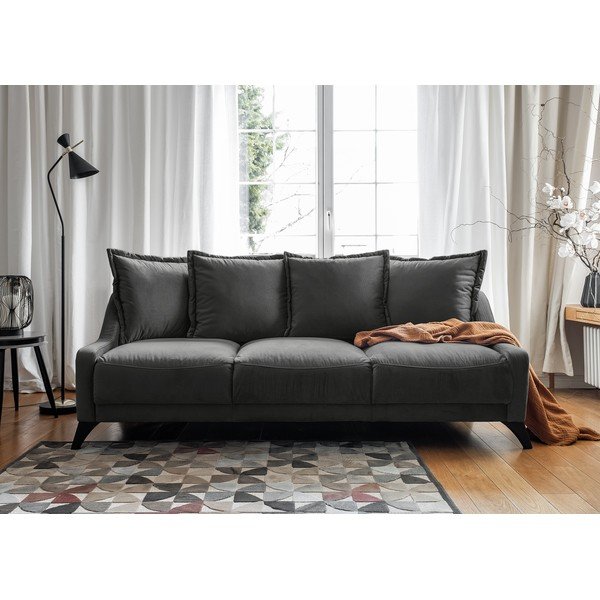 Canapea din catifea Miuform Royal Rose, gri închis-image-2