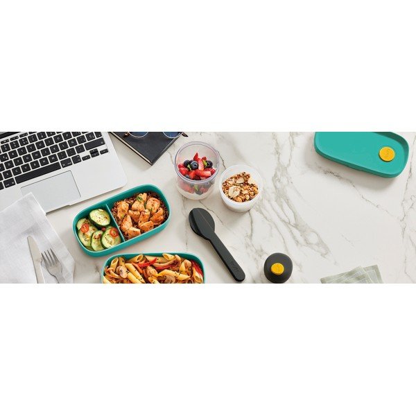 Cutie pentru prânz compartimentată To Go – Lékué-image-3