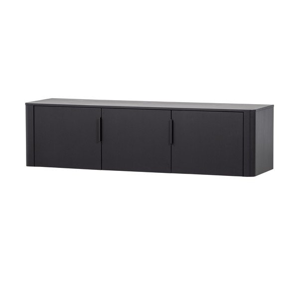 Comodă TV negru-mat din lemn de pin 154x56x44 cm Gunnar – WOOOD-image-4