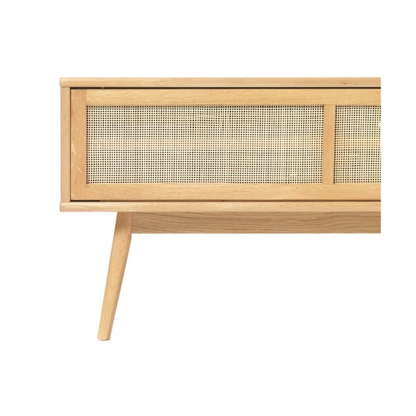 Comodă TV în culoare naturală cu aspect de lemn de stejar 150x50 cm Barrali – Unique Furniture-image-4