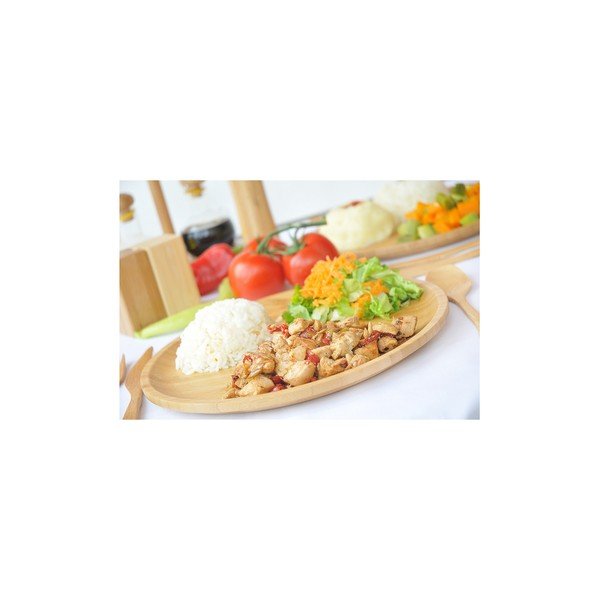 Tavă servire din bambus Bambum Penne, ⌀ 28 cm-image-1