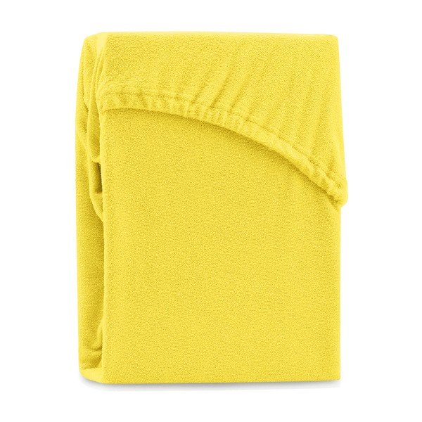 Cearceaf elastic AmeliaHome Ruby, 200 x 120-140 cm, galben închis-image-2