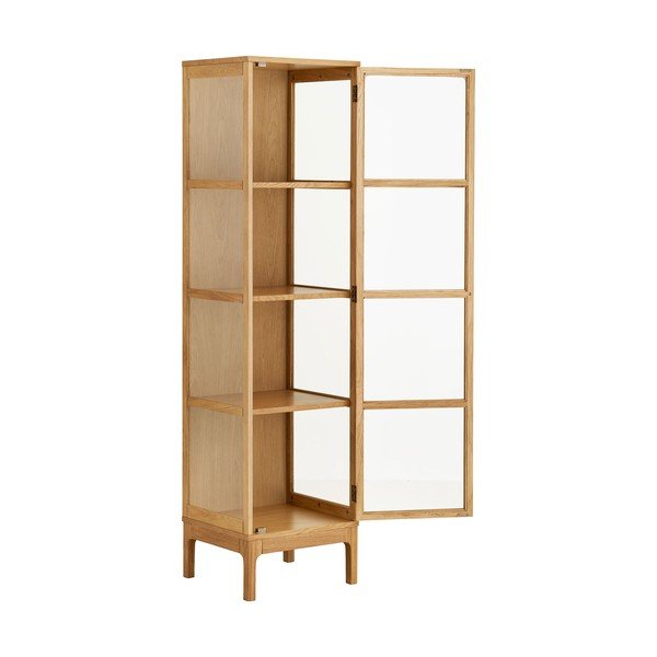 Vitrină în culoare naturală 47x180x40 cm Zamora – House Nordic-image-3