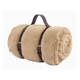 Pled Tiseco Home Studio Rabbit, 140 x 180 cm, maro deschis