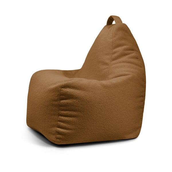 Fotoliu bean bag maro cu tapițerie din țesătură bouclé Play Amuse – SLOWDOWN