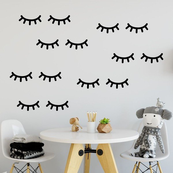 Set autocolante de perete North Carolina Scandinavian Home Decors Fancy, negru