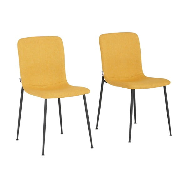 Scaune de dining galbene 2 buc. Faye - Støraa-image-3
