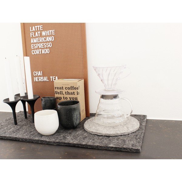 Suport din lână pentru pahar/veselă Wooldot Felt Coaster, ⌀ 30 cm, gri oțel-image-2