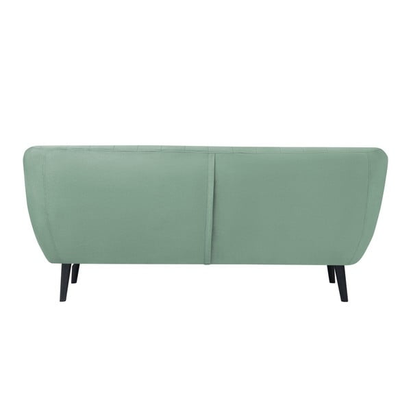 Canapea cu 2 locuri și picioare negre Mazzini Sofas Toscane, verde mentă-image-3