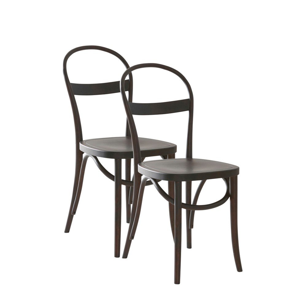 Scaune de dining în culoare naturală închisă 2 buc. din lemn de mesteacăn Rippats – Jotex