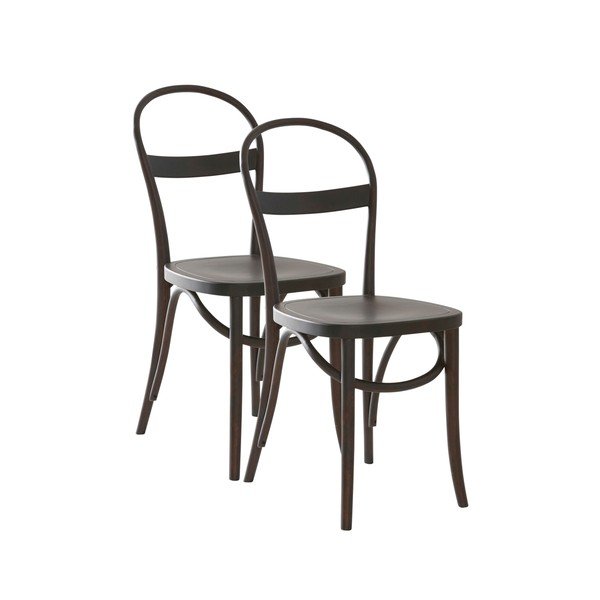Scaune de dining în culoare naturală închisă 2 buc. din lemn de mesteacăn Rippats – Jotex