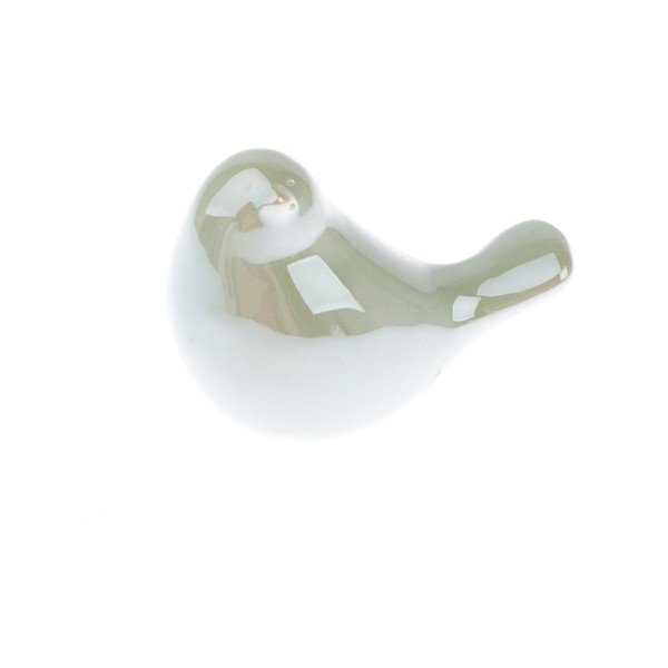 Decorațiune din ceramică în formă de pasăre Dakls Easter Deco Birdie Left, verde