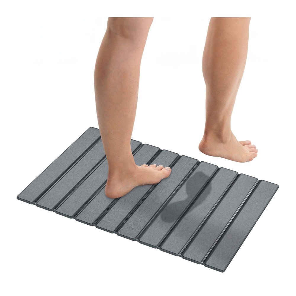 Covoraș de baie gri din diatomit 39x60 cm Tritea – Wenko