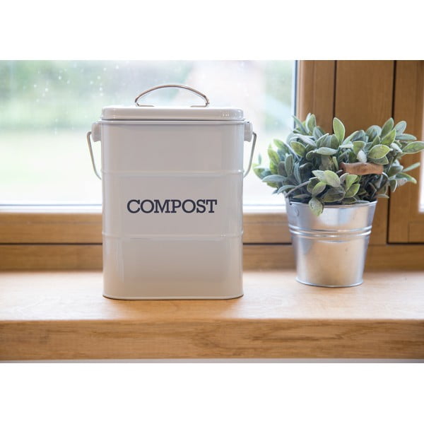 Recipient pentru deșeuri compostabile Kitchen Craft Living Nostalgia, gri, 3 l-image-1