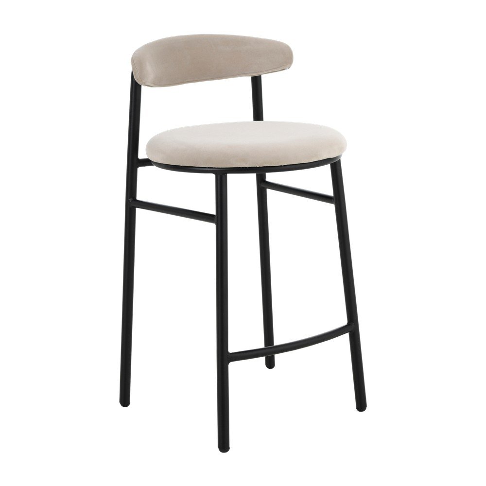 Scaun de bar bej din metal (înălțime șezut 66 cm) Doggi – Ellos Home