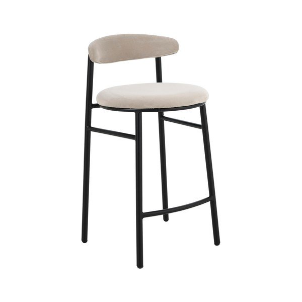 Scaun de bar bej din metal (înălțime șezut 66 cm) Doggi – Ellos Home