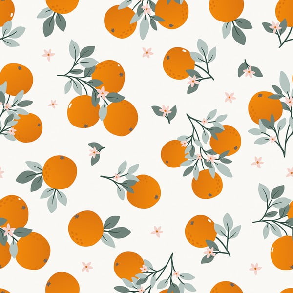 Tapet pentru copii 10 m x 50 cm Tangerine – Lilipinso