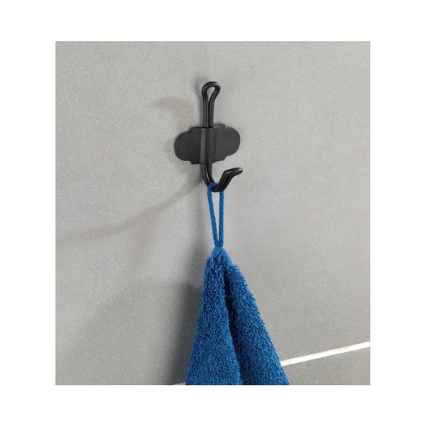 Cârlig autoadeziv pentru perete Wenko Nostalgia, negru-image-1