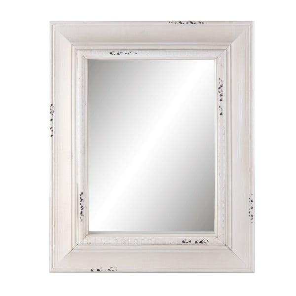 Oglindă cu ramă albă Clayre & Eef Puro, 53 x 66 cm