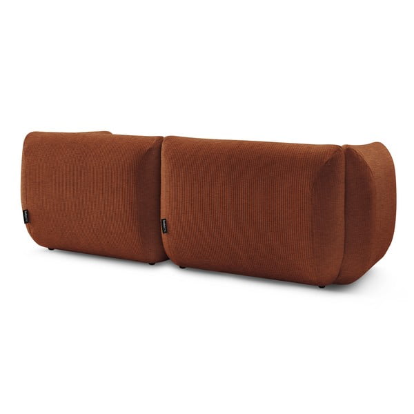 Canapea portocalie cu tapițerie din catifea reiată  260 cm Lecomte – Bobochic Paris-image-4