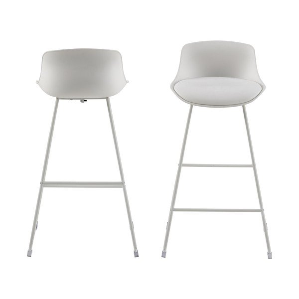 Scaun de bar alb (înălțime șezut 76 cm) Tina – Actona-image-3