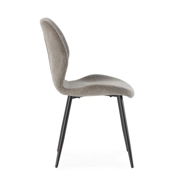 Scaune de dining gri-deschis 4 buc. tapițate Ansu – Marckeric-image-4