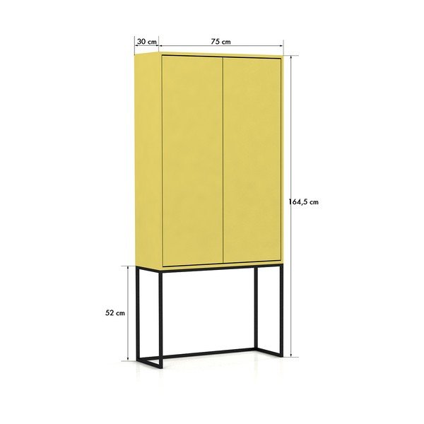 Dulap galben 75x164,5 cm Lennon – Really Nice Things-image-3