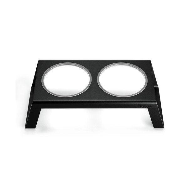 Set boluri cu suport pentru câini din metal Desco Black M – MiaCara-image-3