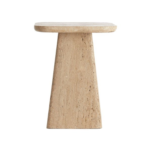 Măsuță auxiliară cu blat din piatră 40x40 cm Kepami – Light & Living
