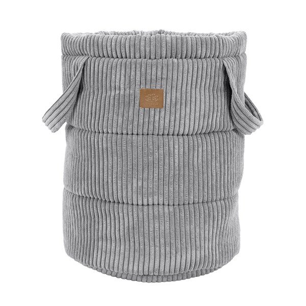 Coș de jucării pentru copii gri din material textil ø 39x50 cm – Meowbaby